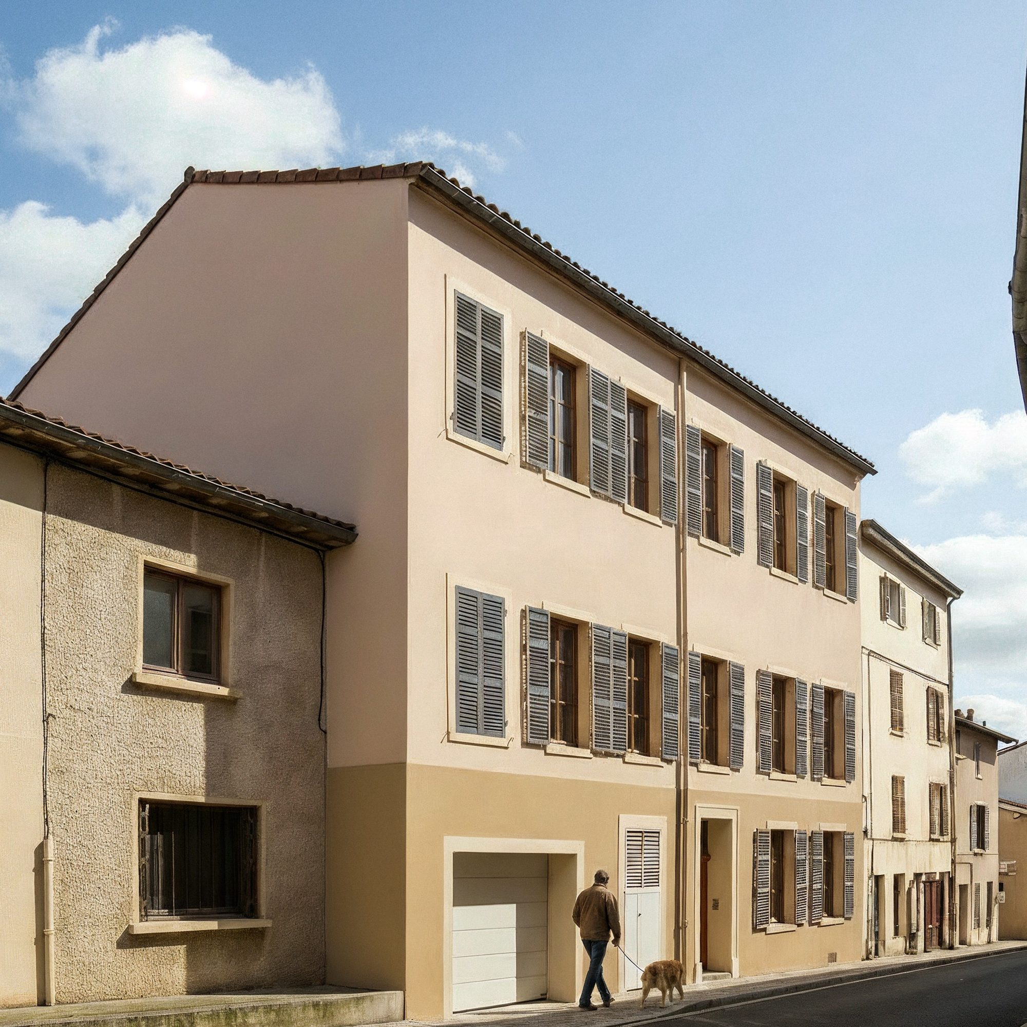 Perspective de la façade sur rue